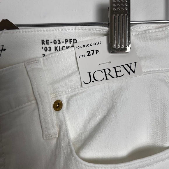 NEW J. Crew Women's White Petite Mid Rise Kickout In 2003 Super Stretch Sz 27P - Picture 4 of 12
